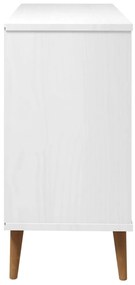 Armário de gavetas MOLDE 113x40x80 cm pinho maciço branco