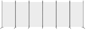 Divisória/biombo com 6 painéis 520x180 cm tecido branco