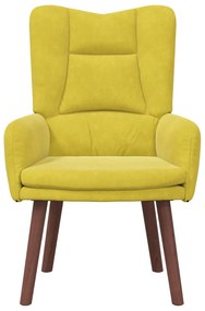 Cadeira Relaxante vidaXL Amarelo Veludo