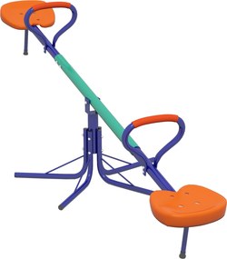 Outsunny Baloiço para Crianças Sobe e Desce Infantil Giratório 360° com Barra de Comprimento Ajustável Assento Confortável Multicolor | Aosom Portugal