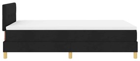 Cama Box com Colchão e LED Preto 120x200 cm Tecido