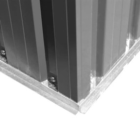 Abrigo de jardim metal cinzento 257x205x178 cm