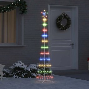 vidaXL Árvore de Natal LED Multicolor 51 x 51 x 190 cm Metal