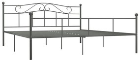 Estrutura de cama 180x200 cm metal cinzento