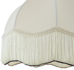 Abajur de tecido bege com interior branco 31,5/15/14 - Heritage Retro