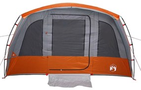 Tenda familiar túnel para 8 pessoas impermeável cinzento