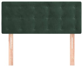 Cabeceira de cama veludo 80x5x78/88 cm verde-escuro