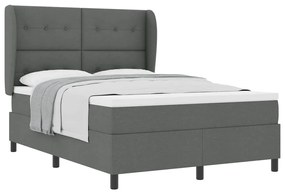 Cama box da com colchão - Cinza escuro, 160x200 cm, tecido
