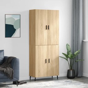 vidaXL Armário alto 69,5x34x180 cm derivados de madeira cor sonoma