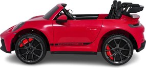 Carro elétrico para Crianças 3 a 9 anos, 24V 4x4 2 lugares Porsche 911 GT 3 MP4 Vermelho