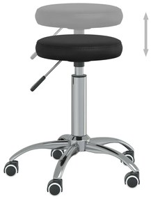 Cadeira de escritório giratória couro artificial preto