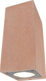 Candeeiro de Parede Exterior Moderno Terracota 2-Luzes IP44 - Pompei