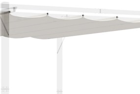 Cobertura para Pérgola 3,5x2,5 m Teto de Substituição Retrátil para Pé