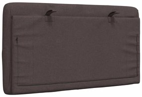 Almofadão de cabeceira 90 cm tecido castanho-escuro