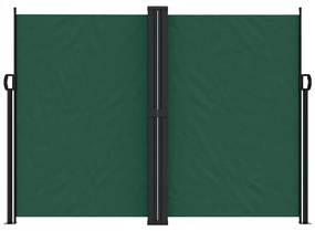 Toldo lateral retrátil 180x600 cm verde-escuro