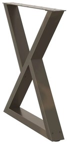 Pés para mesa de jantar 2 peças aço natural 70x(72-73,3) cm aço