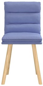 Cadeiras de jantar 2 pcs Jeans Tecido Azul
