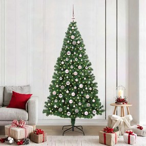 vidaXL Árvore de Natal Artificial Verde 210 cm PVC, Aço e Plástico