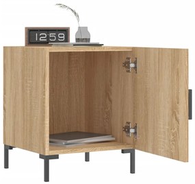 Mesa cabeceira 2pcs 40x40x50cm deriv. madeira carvalho sonoma