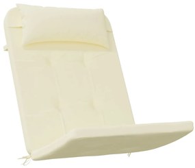 Almofadões p/ cadeira adirondack 2 pcs tecido oxford cor creme