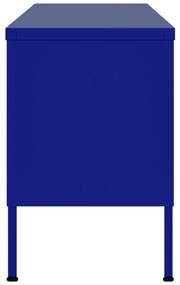 Móvel de TV aço 105x35x50 cm azul-marinho