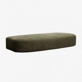 Assento Central 220x115 Cm Para Sofá Modular Estofado Giorgia Tecido Verde Exército - Sklum