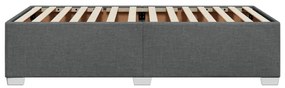 Estrutura de cama sem colchão 90x200 cm tecido cinzento-escuro