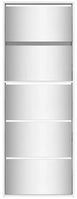 Sapateira c/espelho 5 divisórias 63x17x169,5cm branco brilhante