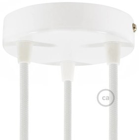 SMART cylindrical metal 3-hole ceiling rose kit - compatible with voice assistants