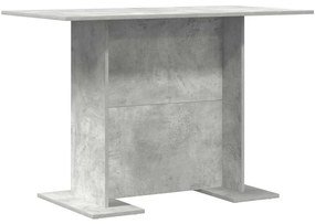 Mesa de jantar vidaXL Cinza Concreto 110x60x75 cm Madeira engenheirada