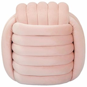 Puff Softy Pink - Veludo Rosa Claro - 45 cm x 45 cm x 45 cm
