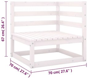 6 pcs conjunto lounge de jardim c/ almofadões pinho maciço