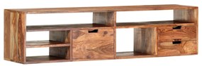 vidaXL Móvel de TV 140x30x35 cm madeira maciça