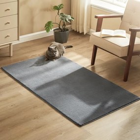 Tapete 80 x 150 cm para sala de estar Alcatifa antiderrapante Decoração Cinzento