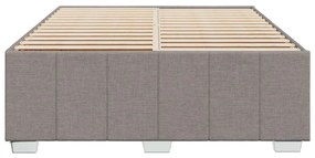 Cama sem colchão 140x190 cm tecido castanho-acinzentado