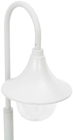Candeeiro de pé para jardim E27 120 cm alumínio branco