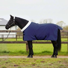 vidaXL Cobertor de Cavalo Azul Marinho 125 cm Fleece polar