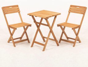 Conjunto de Mesa e Cadeiras de Jardim My001A – Natural Creme – 50x72x5