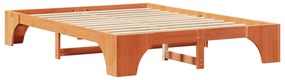 Estrutura de Cama Castanho encerado Madeira 160 x 200 cm Durável