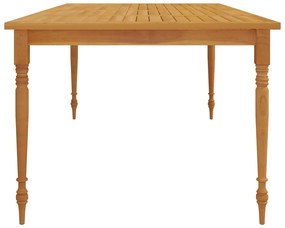 Mesa Batávia 200x100x75 cm madeira de teca maciça