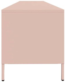 Móvel de TV 202x39x43,5 cm aço laminado a frio rosa