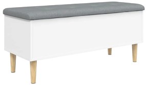Banco de arrumação 102x42x46 cm derivados de madeira branco