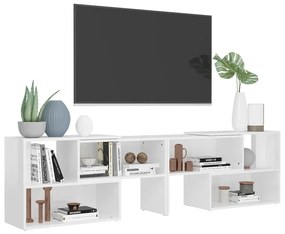 Móvel de TV 149x30x52 cm derivados de madeira branco brilhante