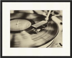 Impressão digital emoldurada Record Player