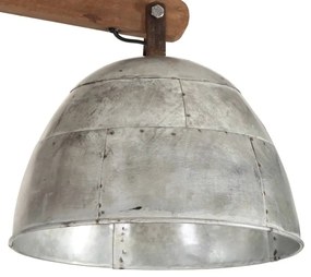 Candeeiro de teto 25 W 105x30x65-108 cm E27 prateado vintage