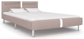 Estrutura de cama com LED sem colchão 135x190 cm cappuccino