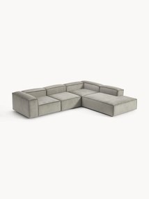 Sofá de canto modular em bombazina Lennon (4 lugares)