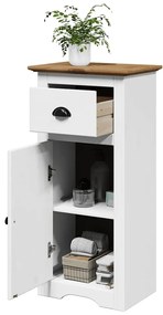 vidaXL Armário de casa de banho BODO 44x30x90 cm branco e castanho