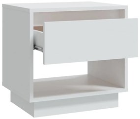 Mesa de cabeceira 45x34x44 cm contraplacado branco