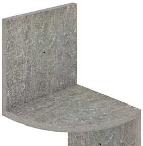 Estante de canto p/ parede derivados de madeira cinza cimento